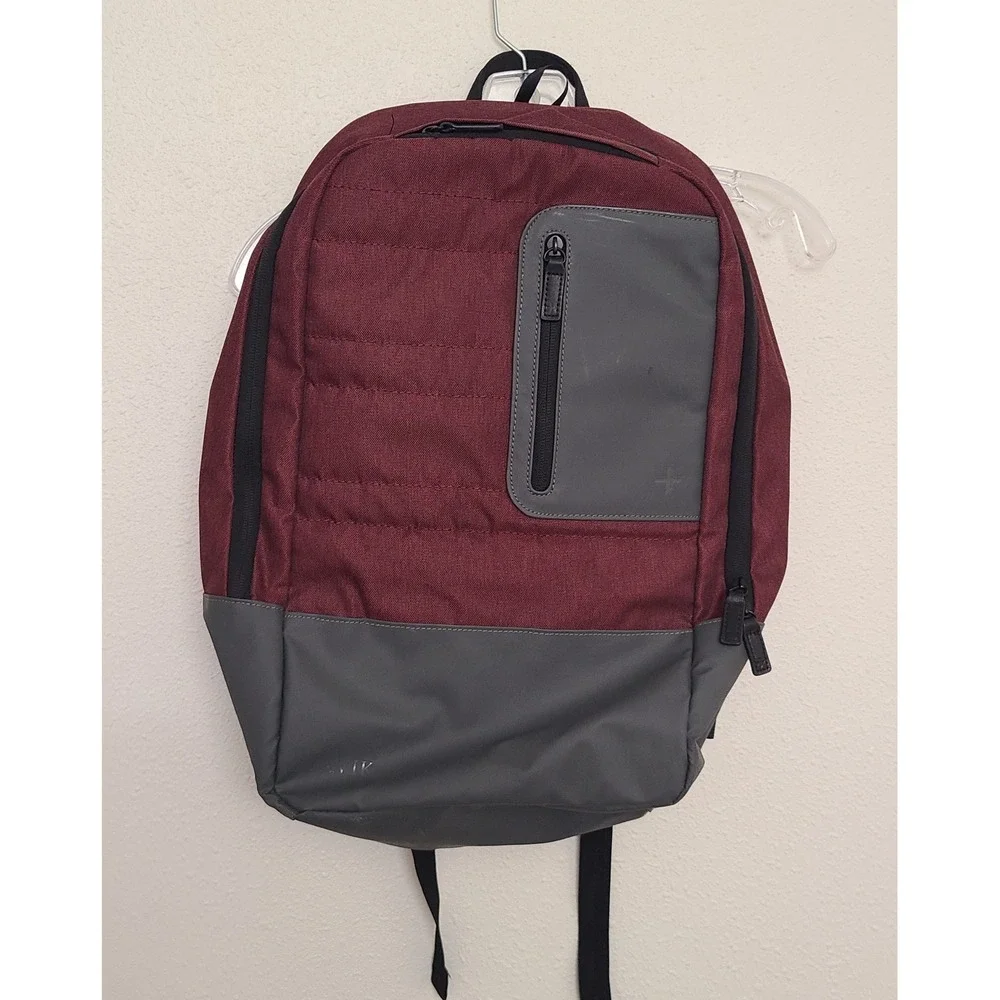 Tavik‎ Daley TripleFin Travel Backpack One Size Raspberry Red Commuter Minimal